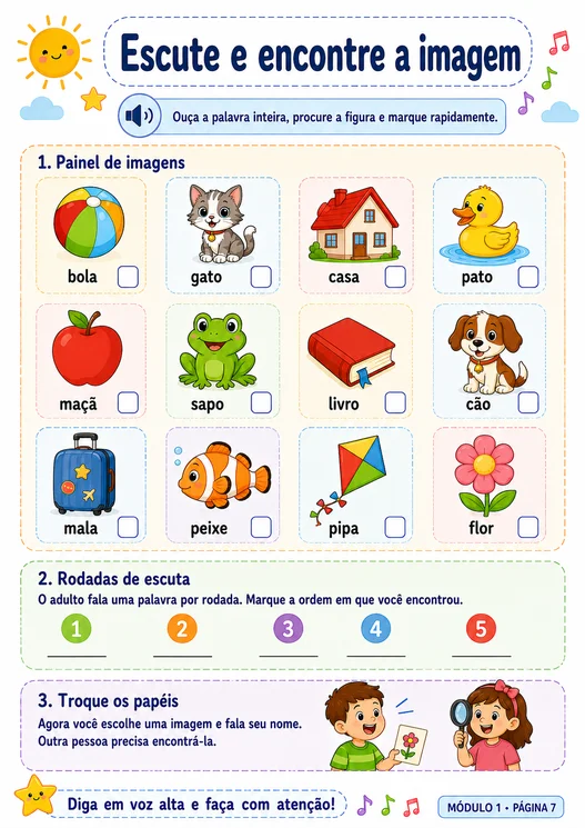 Escute e encontre a imagem