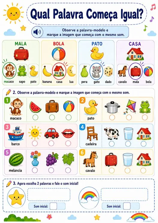 Qual palavra começa igual?