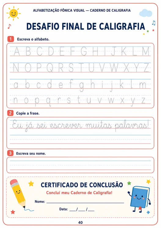 Desafio final — Caderno de Caligrafia
